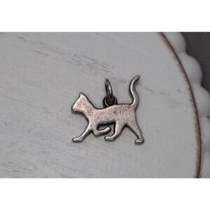 Retired James Avery 925 Silhouette Of Prancing Cat Charm 2G / 0.6in